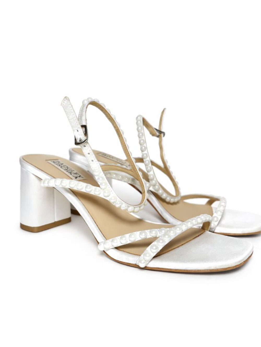 Badgley Mischka Giabella Satin Bridal Heel – Size 6.5